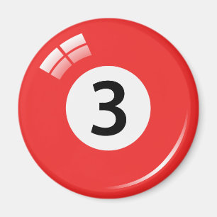 Aimant de réfrigérateur de boule de billard du
