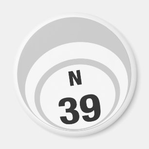 Aimant de réfrigérateur de boule du bingo-test N39