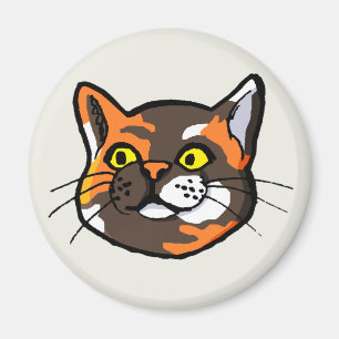 Aimant de réfrigérateur de dessin de chat
