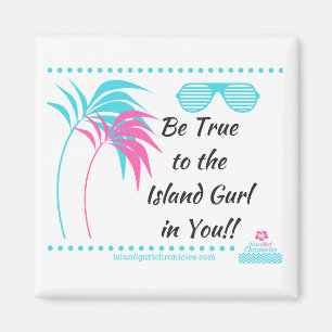 Aimant de réfrigérateur de Gurl d'île