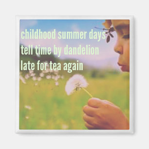 Aimant de réfrigérateur de Haiku - jours d'été