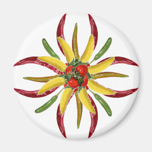 Aimant de réfrigérateur de piments