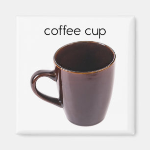 Aimant de réfrigérateur de tasse de café