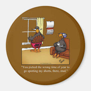 Aimant de réfrigérateur drôle de Thanksgiving