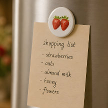 Aimant de réfrigérateur Fraise Fraîche