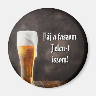 Aimant de réfrigérateur Je bois aussi du Présent !