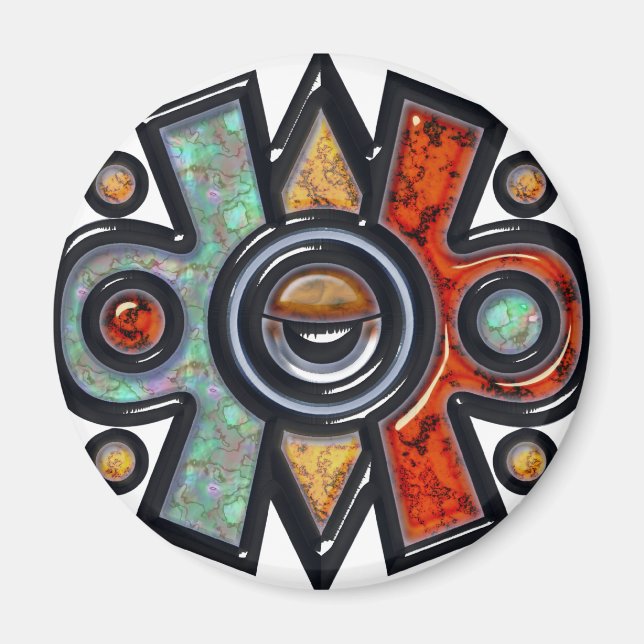 Aimant de réfrigérateur Nahui Ollin (Devant)