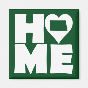 Aimant de réfrigérateur North Dakota Home Heart St