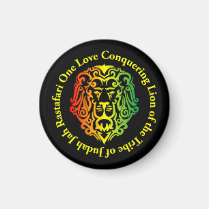 Aimant de réfrigérateur rond Rasta Lion