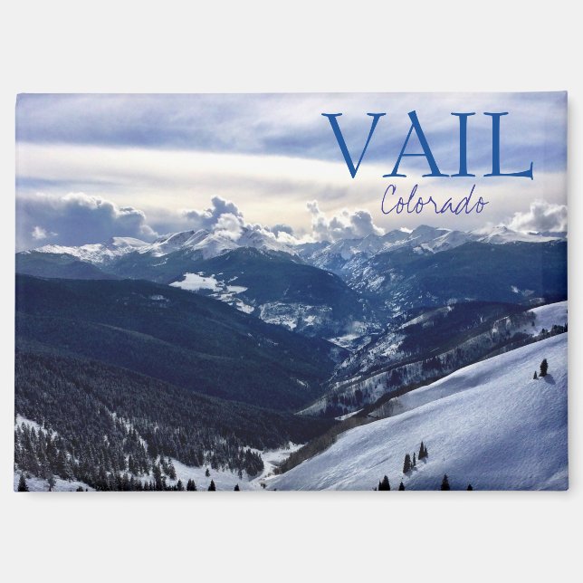 Aimant de réfrigérateur souvenir de Vail Colorado  (Recto)