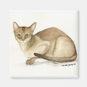Aimant de reproduction d'art "de chat abyssinien"