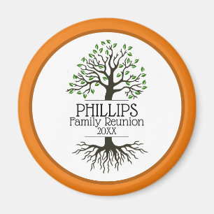 Aimant de réunion en famille orange et Brown