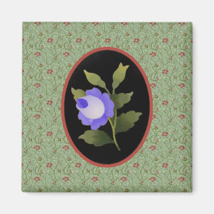 Aimant de rose de bleu
