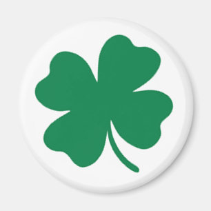 Aimant de Shamrock irlandais - Design vert brillan