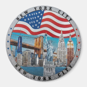 Aimant de souvenir de la skyline de New York City