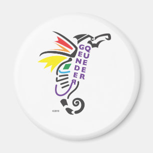 Aimant de symbole de Genderqueer