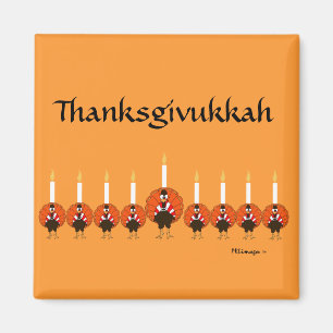 Aimant de Thanksgivukkah Turquie Menorah