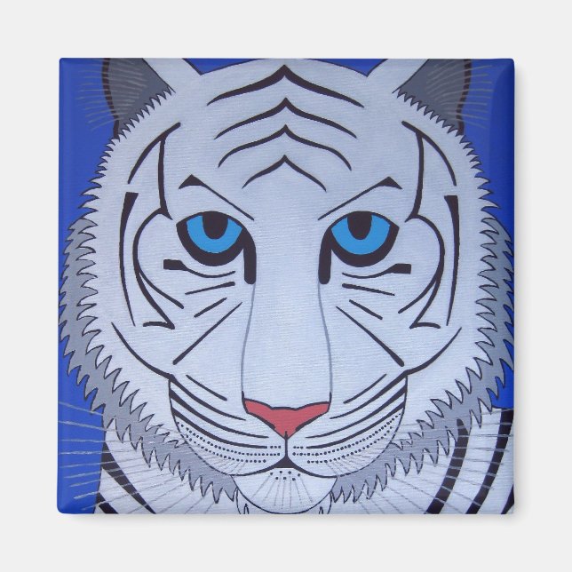 Aimant de tigre blanc ! (Devant)