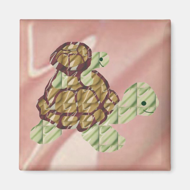 Aimant de tortues de soutien à la piggy (Devant)