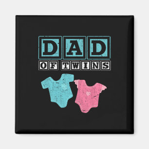 Aimant De Twins Famille Papa Fête des pères Futurs Parent