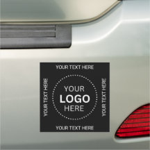 Aimant de voiture logo rond d'entreprise