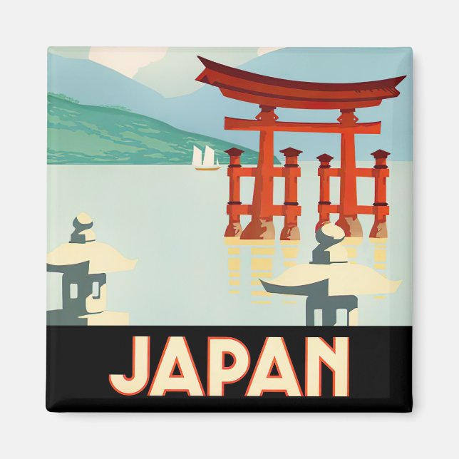 Aimant de voyage vintage japonais (Devant)