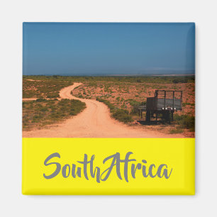 Aimant de vue de paysage rural de la ferme Afrique