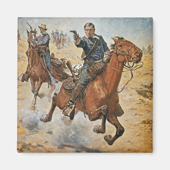 Aimant Dead Sure : un cavalier américain de cavalerie dan (Devant)