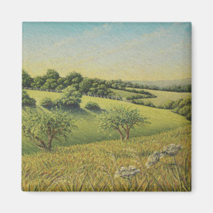 Aimant Début de soirée Sun, bas d'Epsom, pastel de Surr