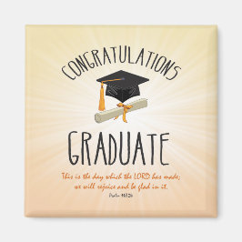 Aimant Début d'or de la graduation religieuse avec Casque