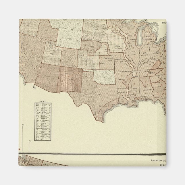 Aimant Décès, coqueluche, rougeole (Devant)