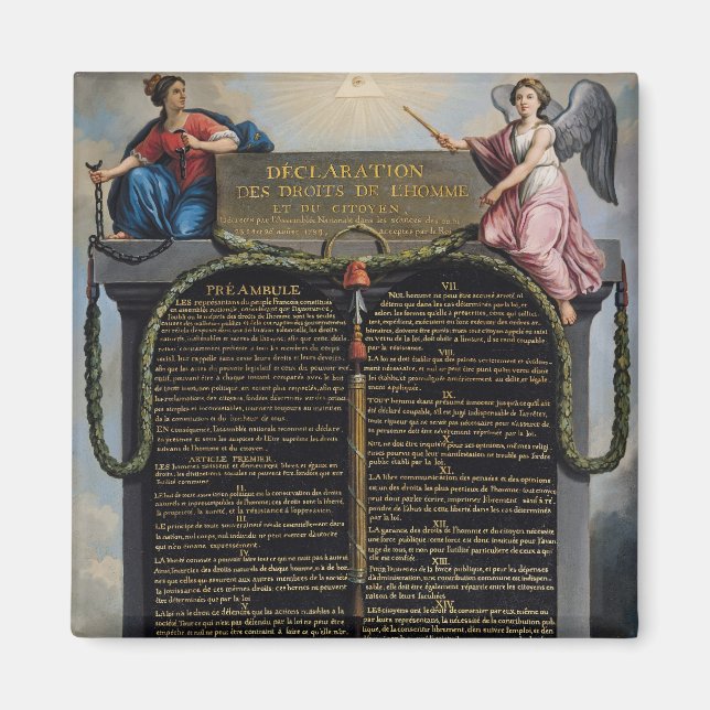 Aimant Déclaration des droits de l'homme et du citoyen (Devant)