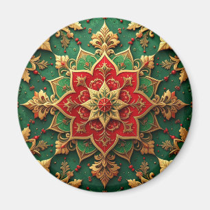 Aimant décoratif de Noël rouge vert pour les fêtes