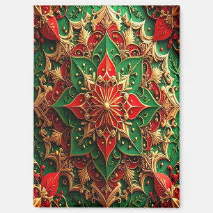 Aimant décoratif de Noël rouge vert pour les Fêtes