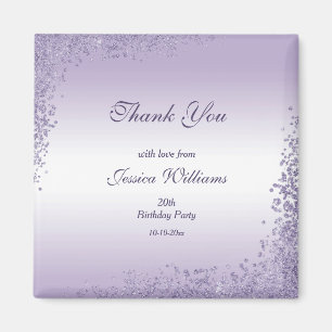 Aimant Décoration Parties scintillant violet parkly Anniv