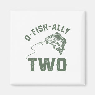Aimant Décorations d'anniversaire O-fish-ally deux 2e ann