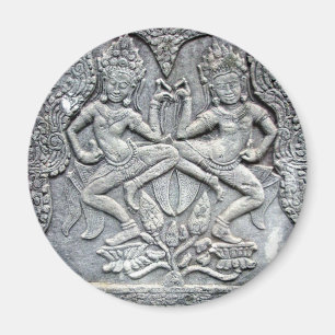 Aimant Découpage en pierre de danseurs cambodgiens