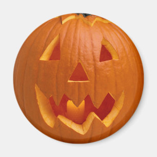 Aimant découpé de Halloween de citrouille