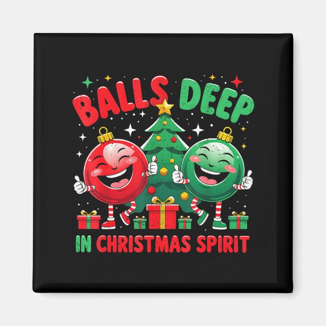 Aimant Deep In Christmas Srit Funny Ornament  (Devant)