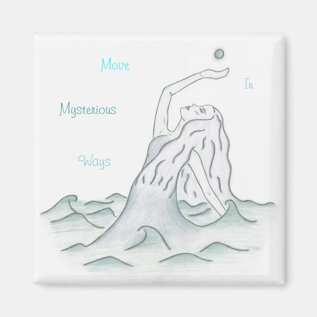 Aimant Déesse Océanique Avec Lune (Devant)