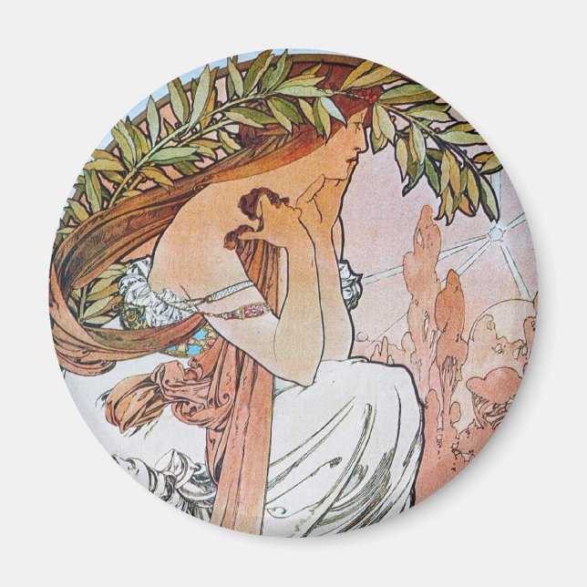 Aimant Déesse vintage de la Lune Bleue (Devant)