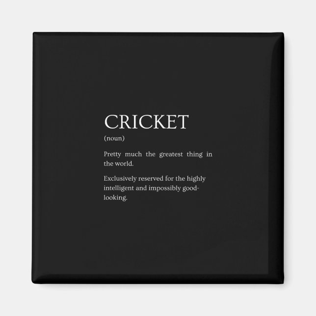 Aimant Définition de cricket - Explication drôle sarcasti (Devant)