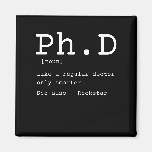Aimant Définition de doctorat philosophie docteur profess (Devant)