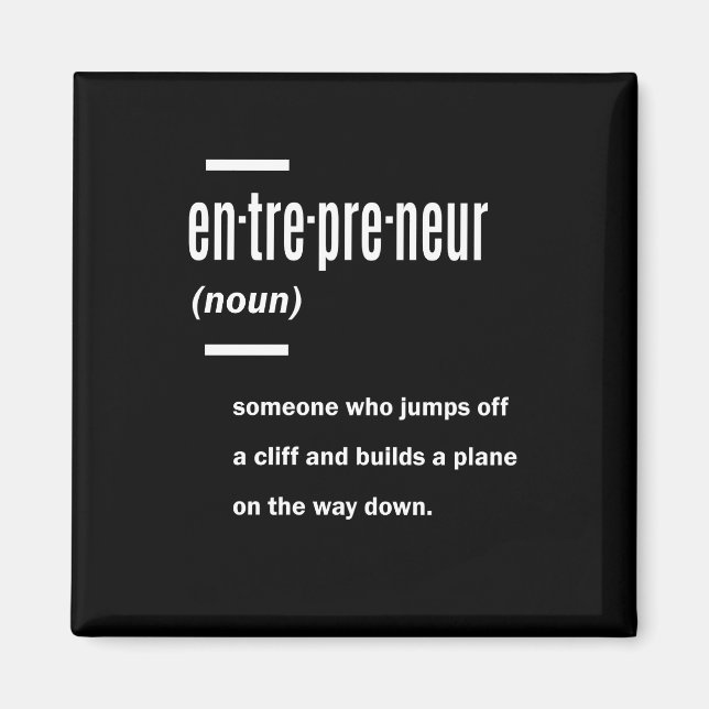 Aimant Définition de l'entrepreneur Idées cadeaux (Devant)