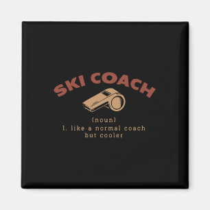 Aimant Définition de moniteur de ski humour drôle d'instr