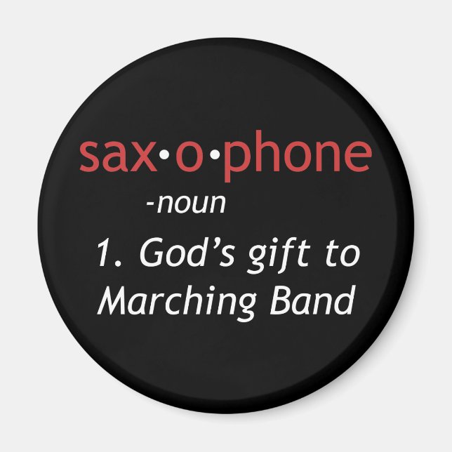 Aimant Définition du saxophone (Devant)