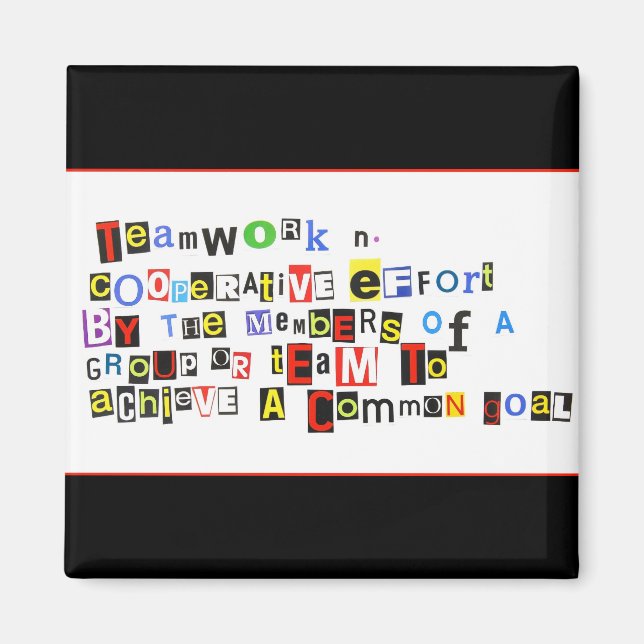 Aimant Définition du travail d'équipe (Devant)