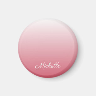 Aimant dégradé personnalisé ombre rose saumon