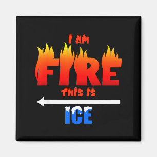 Aimant Déguisement drôle de glace et de feu Halloween fam