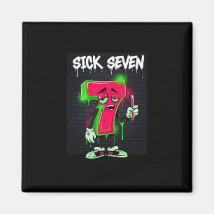 Aimant Déguisement Halloween Sick Seven 67 Mème Drôle Rét